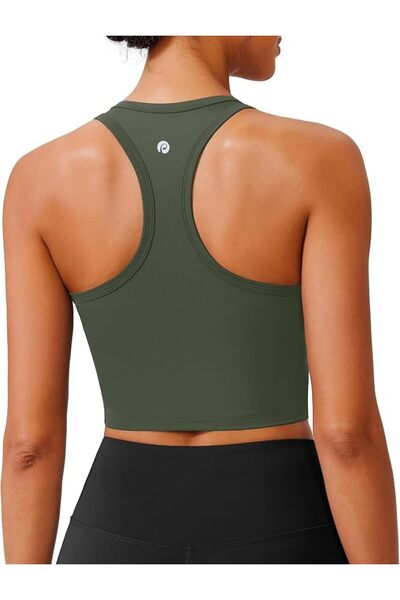 GENERAL PINSPARK Sports Bra Longline Racerback Tank Tops for Women Padded Wor...
