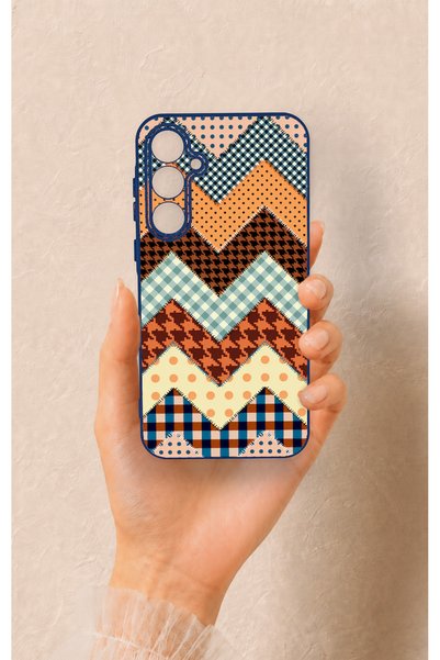 Vip Case Samsung A35 Compatible Colorful Knitted Patterned Silicone Case