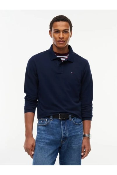 Tommy Hilfiger Tjm Reg Ess Polo Ls Herren Sweat DM0DM23630 BLAU