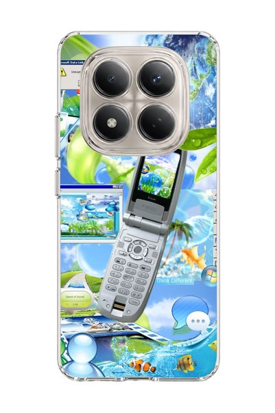 lelia Redmi Note 15 Pro 4g / 5g Compatible Flip Phone Nature Printed Transpar...