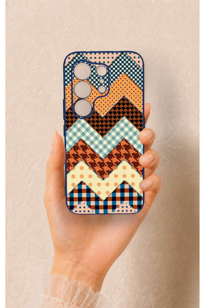 Vip Case Tecno Camon 50 Pro 4g Compatible Colorful Knitted Pattern Silicone Case