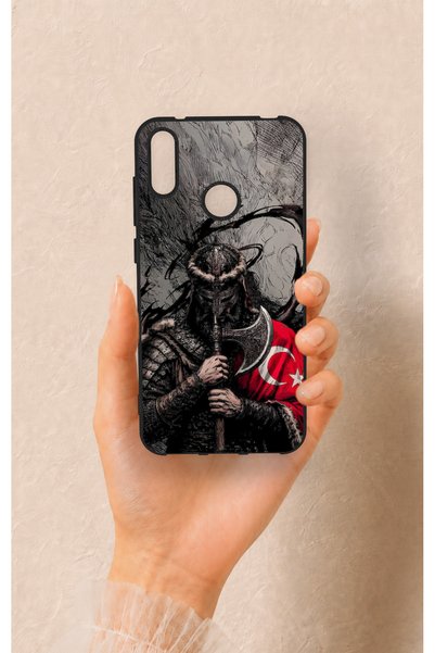 Vip Case Huawei Y7 2019 Compatible Turkish Warrior Patterned Silicone Case