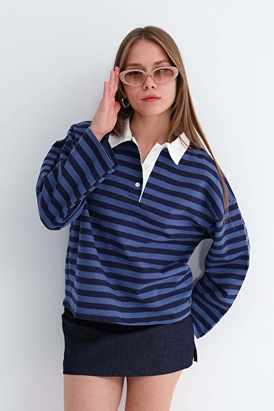 Addax Çizgili Polo Yaka T-shirt B10778