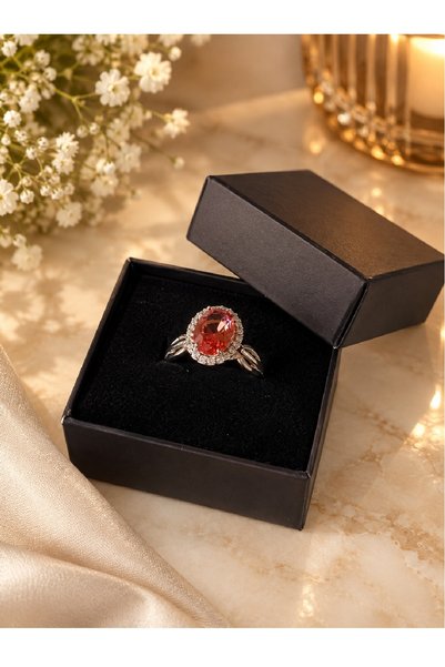 Ervanur 925 Ayar Oval Zultanit Taşlı Gümüş Kadın Yüzük