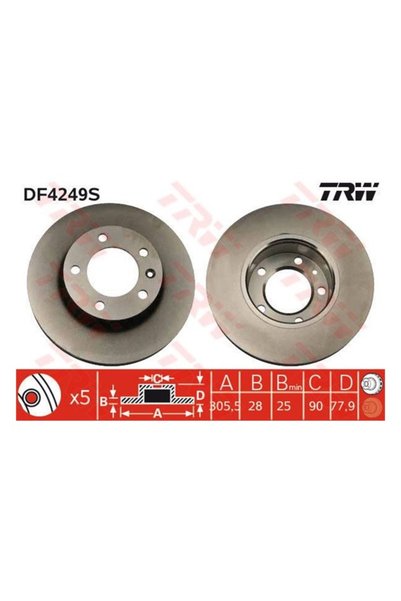 TRW ON FREN AYNASI HAVALI 98 03 RENAULT MASTER 03> 1.9DCI /DTI 2.2DCI 2.5D / DCI 2.8DTI 3.0DCI 16 INC