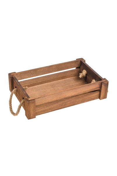 OEM Lădiță Decorativă din Lemn cu Mânere din Sfoară, 31x19,5x7,5 cm