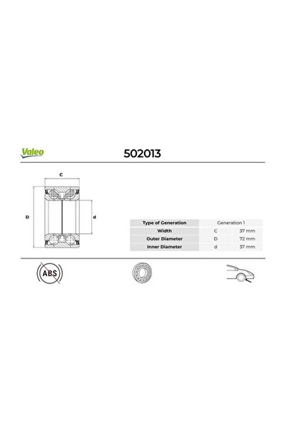 VALEO TEKERLEK RULMANI ON ABSSIZ TEMPRA R19 85�85 X 55