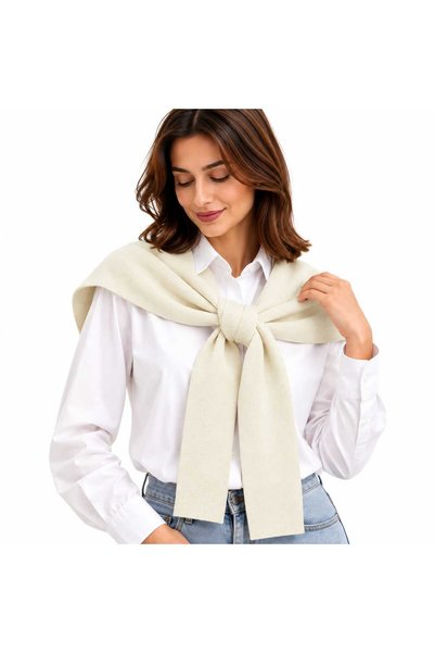 Benedetto Women's Knitwear Shoulder Shawl – Tie-On, Dual Use, Stylish and Modern Design