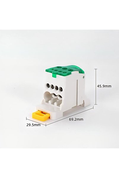 Choice صندوق توزيع طاقة UKK-80A أخضر اللون، كتلة طرفية للتركيب على سكة DIN، 8...