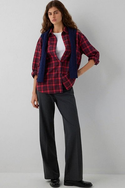 Mavi Plaid Patterned Women's Shirt M1211586-80120