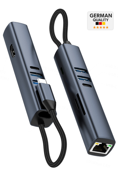 woyax 7 in 1 Type-C USB Hub Çoklayıcı Dönüştürücü Converter 4K 30Hz HDMI 100W...