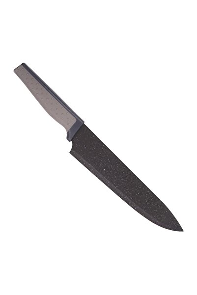 OEM Cuțit Bucătar Chef Marble Negru 20 cm, Lamă Inox și Mâner Ergonomic