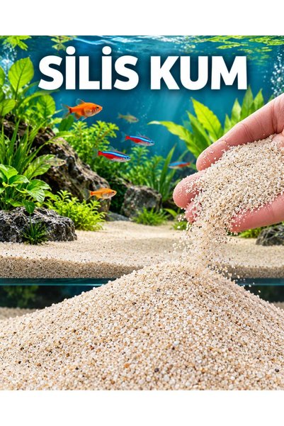 Mantıss Doğal Silis Akvaryum Kumu (1 kg)