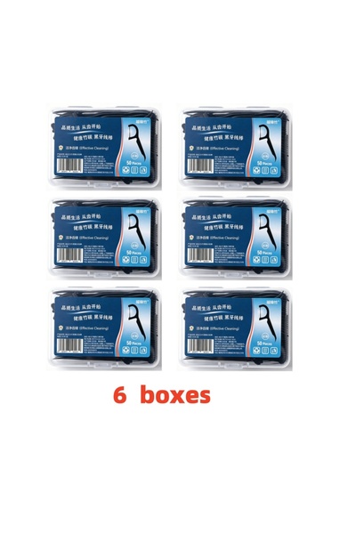 Choice YS -heiseyaxian-6box 50 قطعة/صندوق أعواد تنظيف الأسنان فائقة النعومة م...
