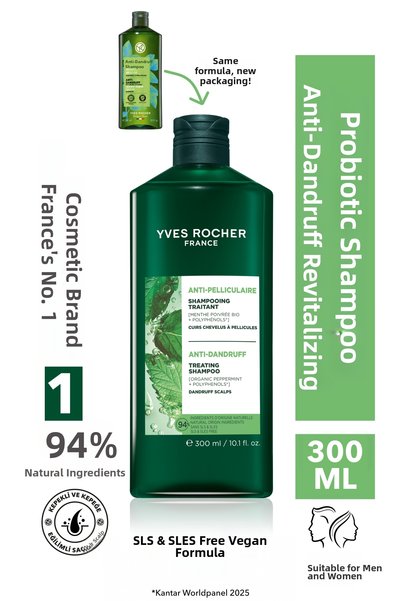 Yves Rocher Soothing Prebiotic Shampoo-Against Dandruff/Anti Pelliculaire-Sls...