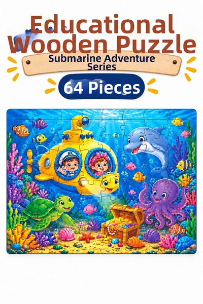 212toyzz 64 Piece Submarine Adventure Themed Puzzle Children's Educational Pu...