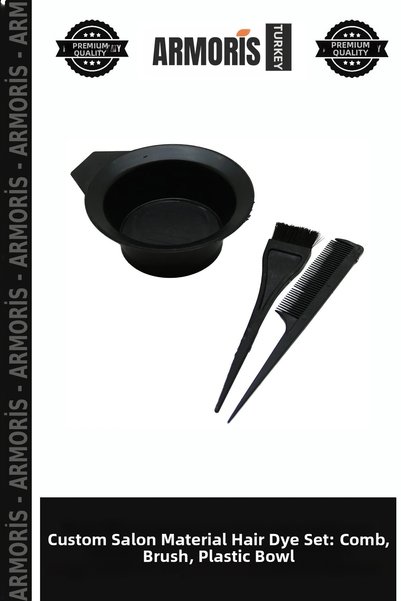 Armoris Special Production Salon Material Dye Comb Beauty Black 3-Piece Hair ...