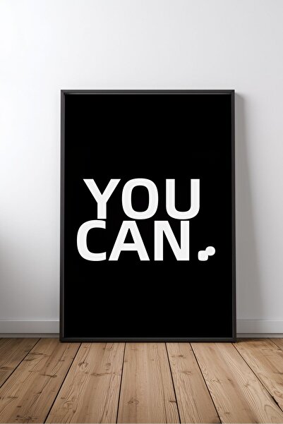 KEYFHOME You Can English Motivational Quote Πλαίσιο MDF Πίνακας Αφίσα Διακόσμ...