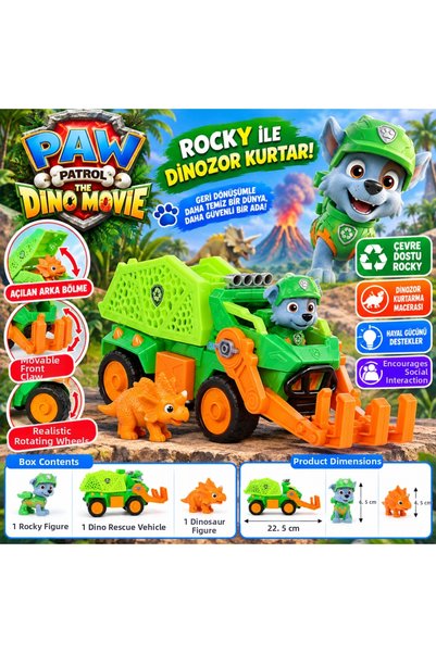 NW NessiWorld The Dino Movie Rocky Figure and Dino Rescue Vehicle