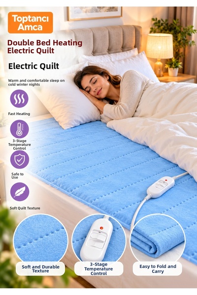 Victoria&Co Electric Blanket Double Size 120X160 cm – Felt Surface, Adjustabl...