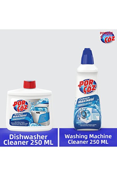 Porçöz Dishwasher + Washing Machine Cleaner 250 ml 2-Piece Care Set
