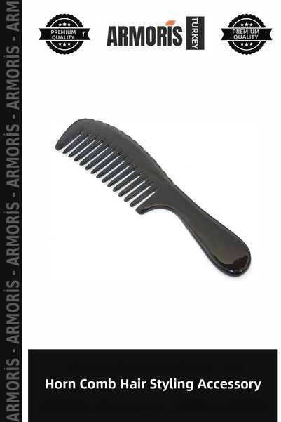 Armoris Bone Comb with Holder, Care Tool, Practical Accessory, Hair Styling Tool