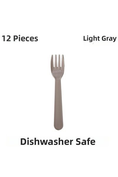Mons 12 Pieces Plastic Forks Bpa Free Dishwasher Safe Home School Camping Pic...
