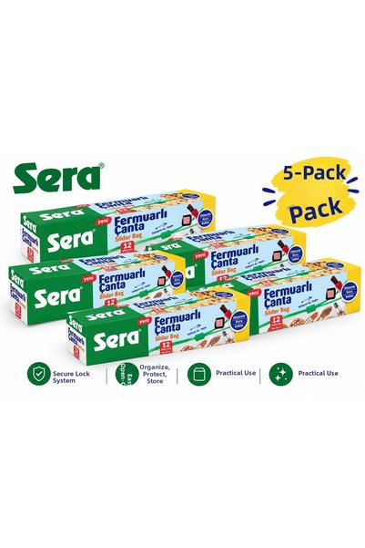 SERA Zipper Bag 20X18 cm 12 Pieces X 5 Boxes 60 Pieces