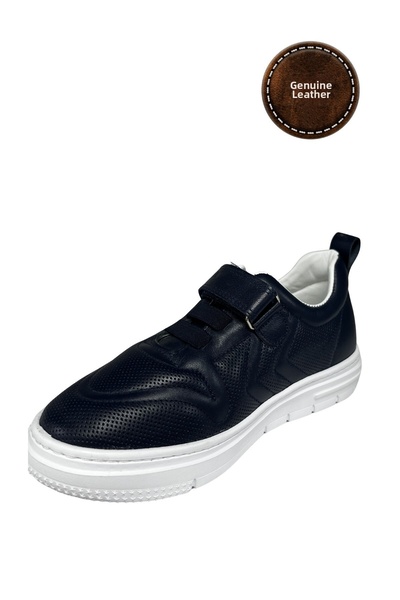 şenler bebe world kids Boys' Sports Shoes – Navy Blue Genuine Leather