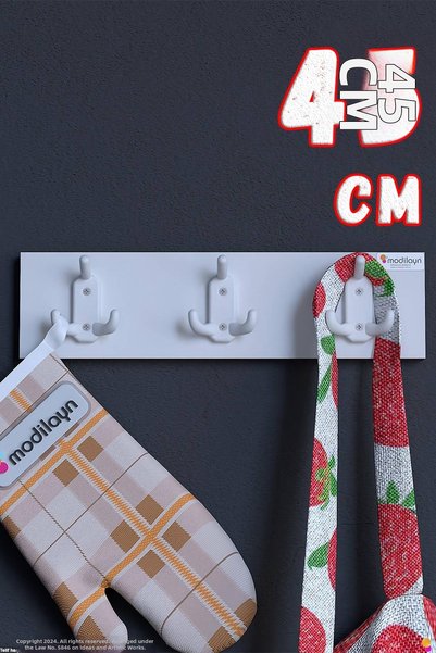 Modilayn مجموعة شماعات المطبخ ARI ذات 9 خطافات (41.4×9.6 سم) - تصميم أنيق، من...