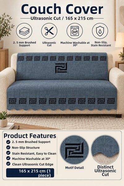 ALANUR Multi-Purpose Velvet Sofa Cover with Non-Slip Sponge 165X215 cm Modern Bohemian Sofa Bed Throw Picnic Tablecloth Alk2