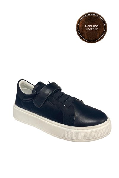 şenler bebe world kids Boys' Sports Shoes – Black Genuine Leather