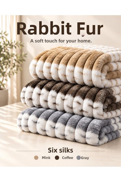 Deneme Zamanı Rabbit Fur (Appearing) Sofa Cover 170X210 1 Piece