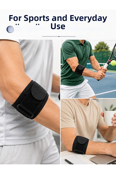Lisinya Epicondylitis Bandage Adjustable Tennis and Golf Elbow Support Band -