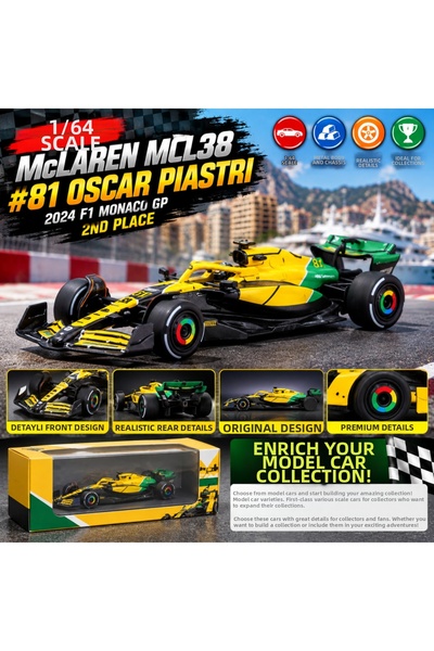 NW NessiWorld 1/64 ماكلارين MCL38 # 81 أوسكار بيستري 2024 فورمولا 1 جائزة مون...