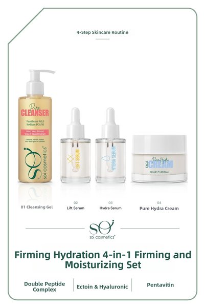 SOI Cosmetics مجموعة العناية بالبشرة سوي فيرمينج هيدريشن المكونة من 4 قطع - ج...