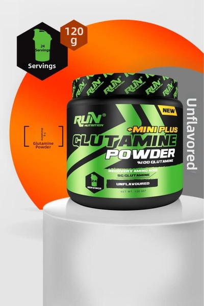 Run Nutrition Glutamine Mini Plus - 120g - 24 Servings - Unflavored