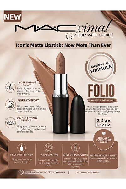 M.A.C M·A·Cximal Silky Folio 3.5 g – Lipstick with a Velvety Matte Finish and...