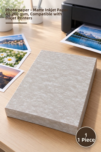 Yenilig 1 piece photo paper - matte inkjet paper a5 260 gr, photo paper compa...