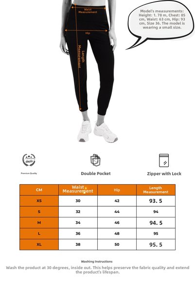 JUSTEVER High Waist Elastic Pocket Relaxed Cut Jogger Black Women's Tracksuit...