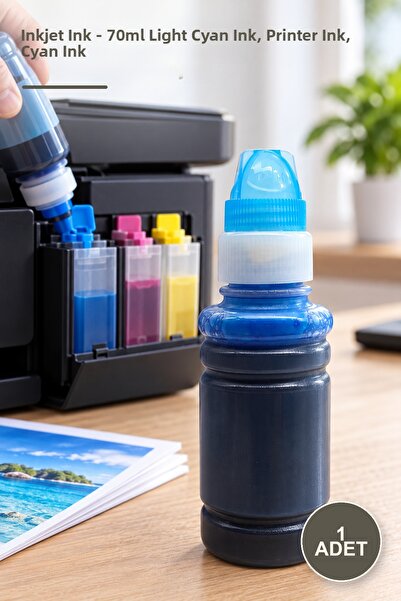 Yenilig 1 piece inkjet ink - 70ml light cyan color ink, printer ink, printer ...