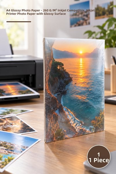 Yenilig 1 piece a4 glossy photo paper - 260 g/m² inkjet compatible, photo pap...