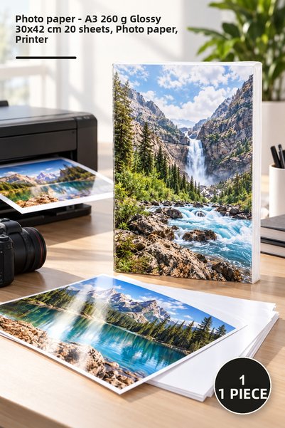 Yenilig 1 piece photo paper - a3 260 gr glossy bright 30x42 cm 20 sheets, pho...