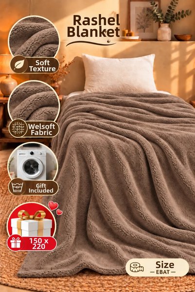 TEXTİLES MAGİC LAMP Pătură Rashell Welsoft pentru o singură persoană 150x220 ...