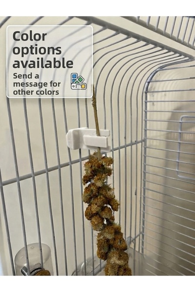 Goplast Premium Bird Cage Branch Millet Holder - Vegetable Holder - 2 Piece Set Bird Feeder