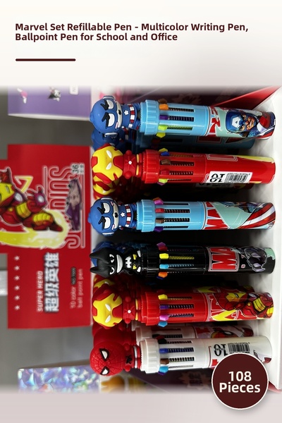 Yenilig 108-piece marvel ballpoint pen set – multi-colored writing pens, perf...