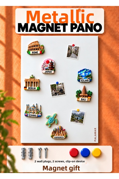 Palamar Магнитна дъска 50x70 см Saraydüzü Бяла метална магнитна повърхност Де...
