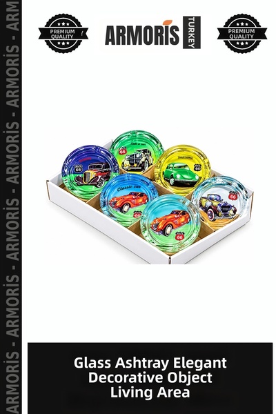 Armoris Glass Ashtray Elegant Item Decorative Object Living Space
