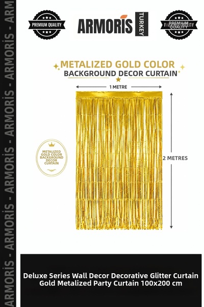 Armoris Delux Series Wall Decoration Decorative Ornament Shiny Curtain Gold M...