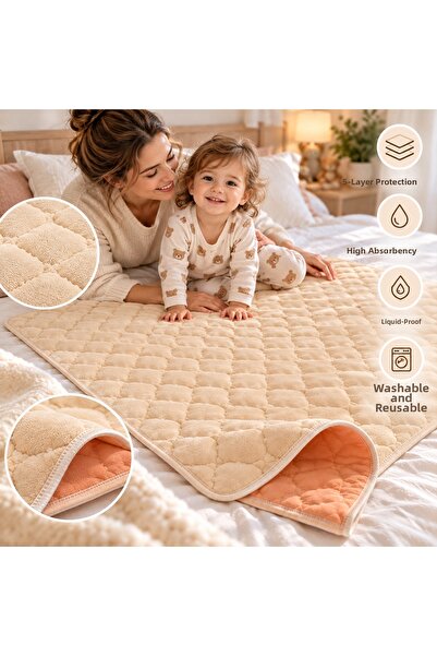 CDE Washable Absorbent and Liquid-Proof Children's Toilet Training Pad Salmon...